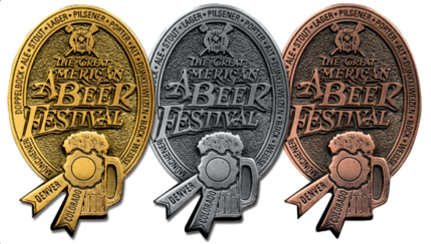 GABF gold, silver, and bronze medals 